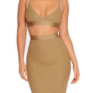 Oh Polly 2 piece bandage set Olive | Medium